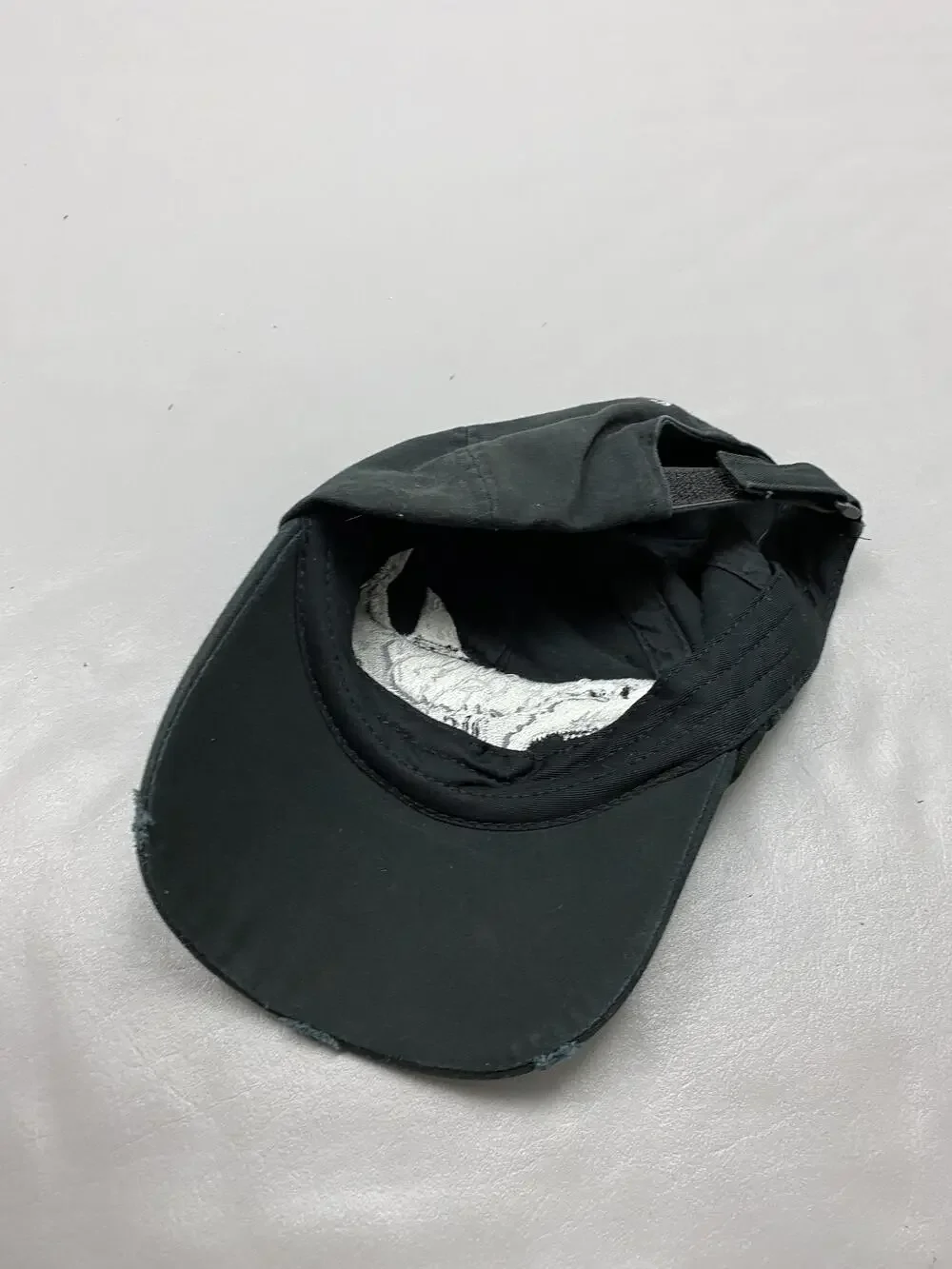 Hat Cap Strap Back One Size Black Kid Tees Fish Shark Embroidered Baseball